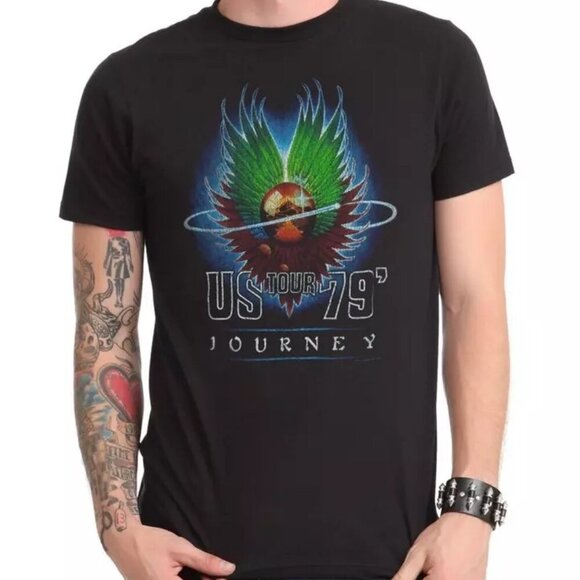 Journey US Tour '79 Graphic T-Shirt - Black - Picture 1 of 8